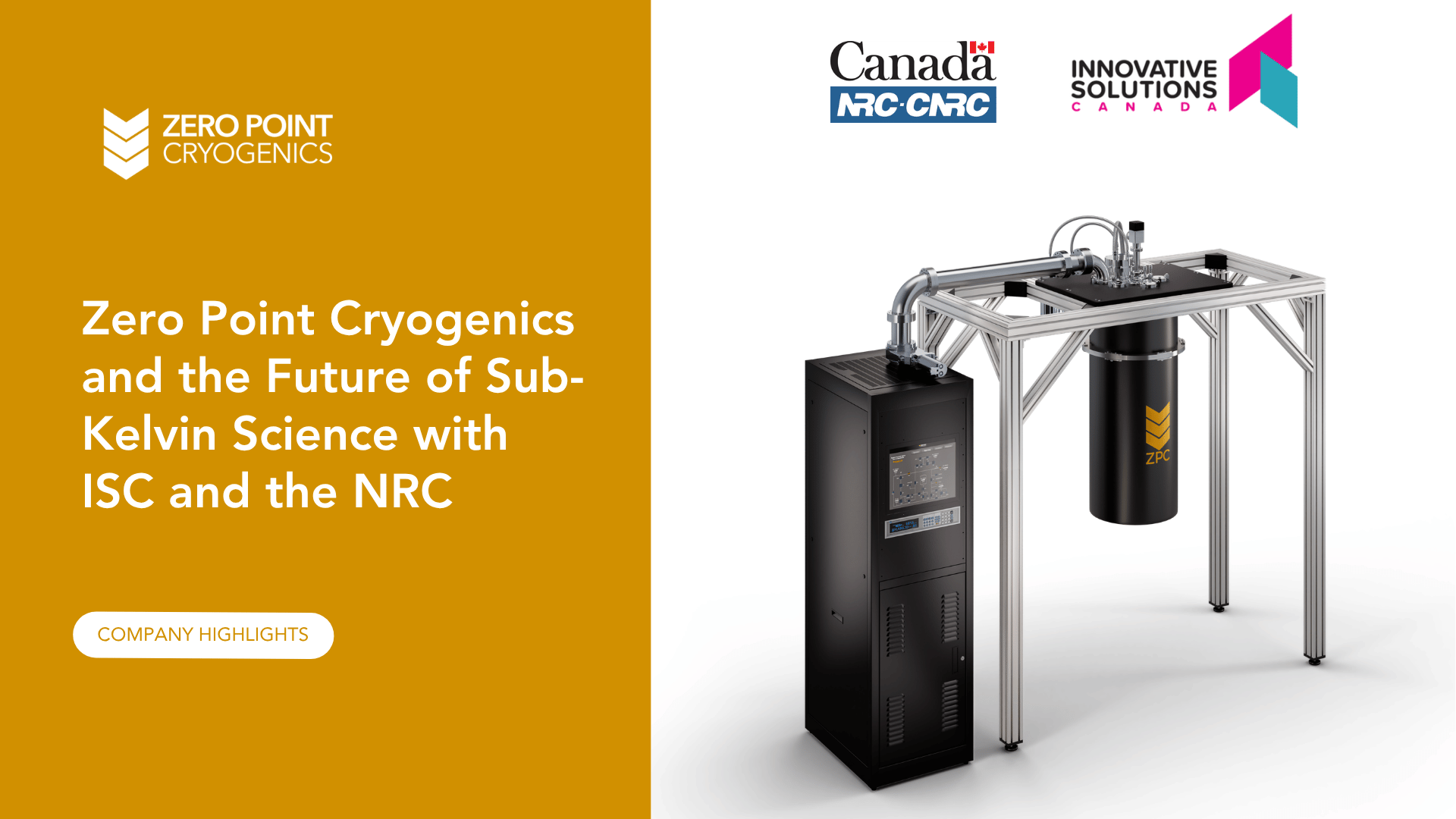 Zero Point Cryogenics and the Future of Sub-Kelvin Science with ISC and the NRC